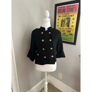Women's BIZZ Black Crop Jacket, Size L.